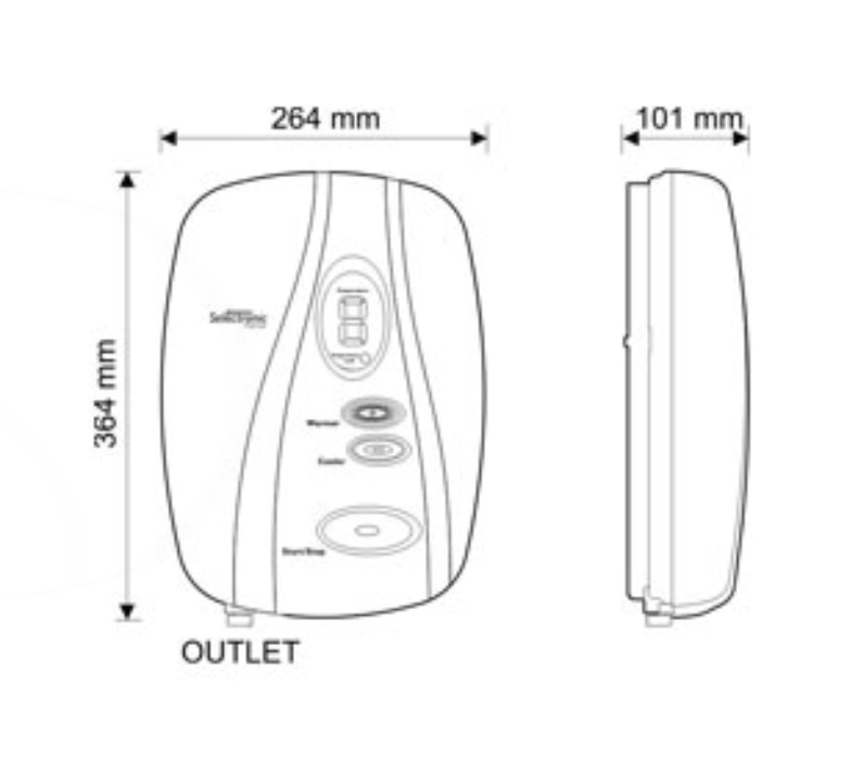 Redring Selectronic Standard Electric Shower 8.5KW RSELP85P