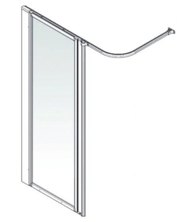 AKW Option HFW Shower Screens Suitable For Wet Floors, 1880mm High (All Sizes)