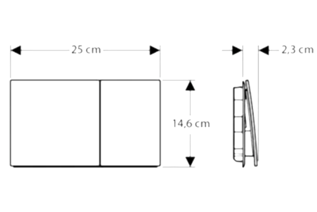 Geberit Aspire Sigma70 Dual Flush Plate Brushed Brass 115.622.QF.1