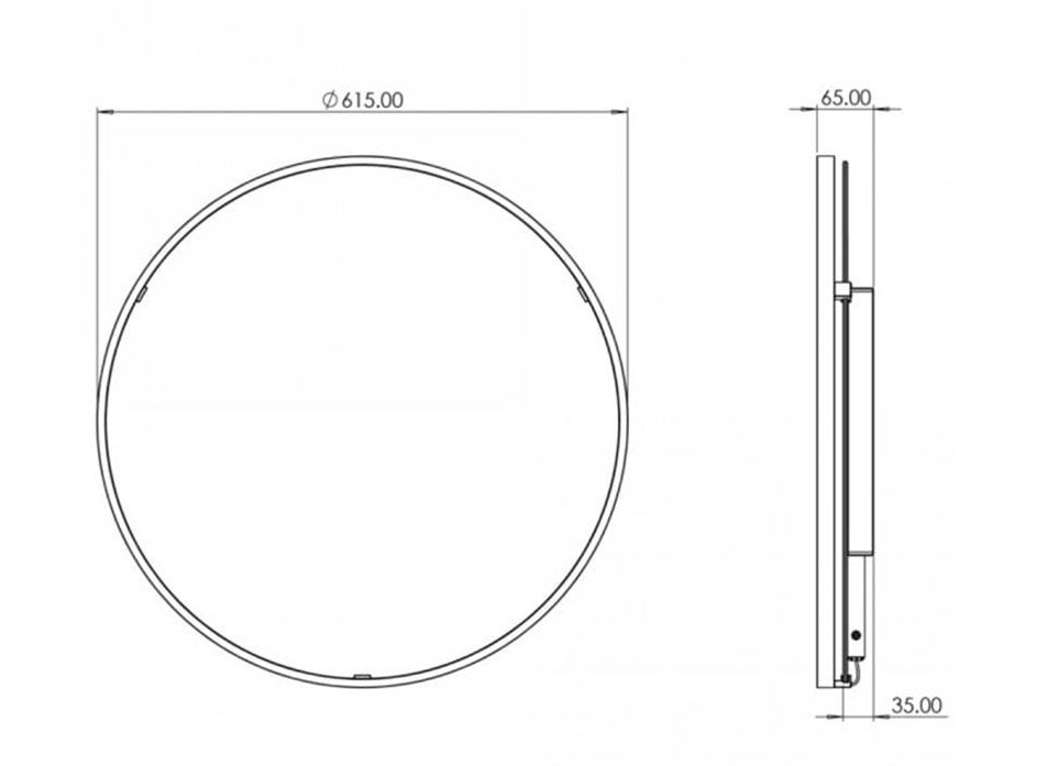 Sensio Aspect Round Illuminated Mirror Brushed Brass (SE30095C0)