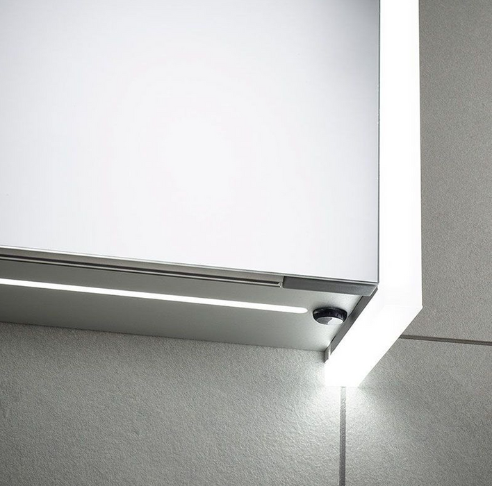 Sensio Ainsley Triple Door Illuminated Mirror Cabinet With Bluetooth 700x1200x130mm (SE30994C0)