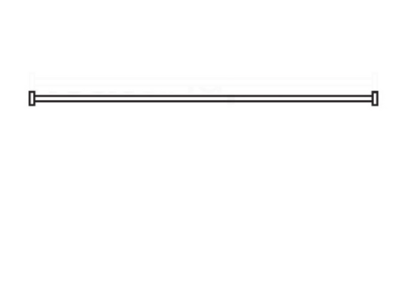 AKW Straight Curtain Rail 1900mm White (24018)