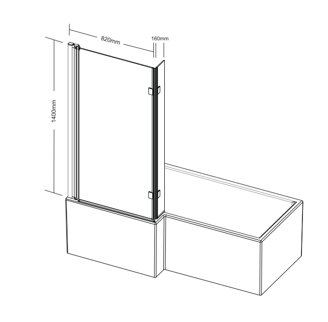 Kartell K-VIT Elite Shower Bath Screen (KONLE)