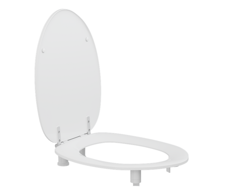 Pressalit Toilet Seat Dania With Cover, 2" Raised White (R43000)