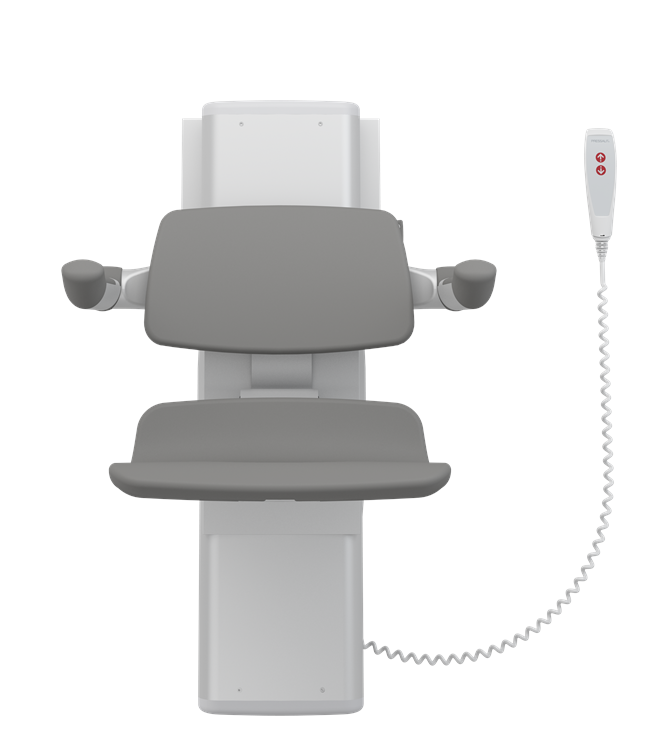 Pressalit PLUS Shower Seat 450 With Aperture, Electrically Height Adjustable And Manually Sideways Adjustable Anthracite Grey (R7665112)