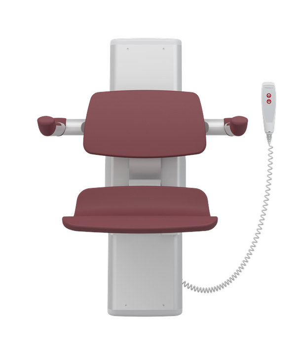 Pressalit PLUS Shower Seat 450, Electrically Height Adjustable Red (R7634035)
