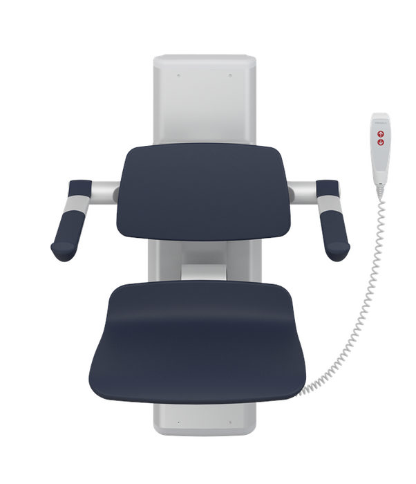 Pressalit PLUS Shower Seat 450, Electrically Height Adjustable Dark Blue (R7634108)