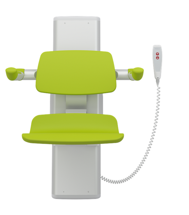 Pressalit PLUS Shower Seat 450, Electrically Height Adjustable Lime Green (R7634277)