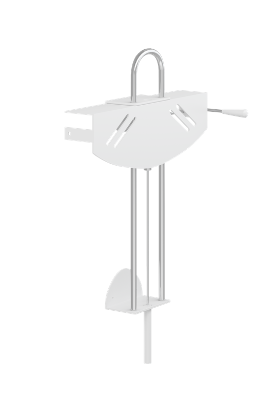 Pressalit VALUE Wash Basin Bracket, Manually Height Adjustable With Gas Cylinder White (R1210000)