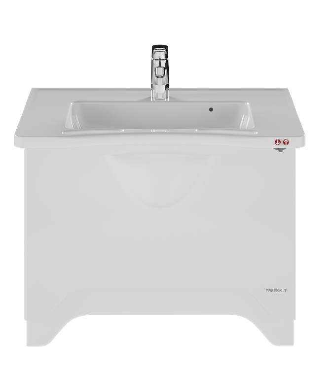 Pressalt MATRIX Medium Wash Basin With Overflow, For Powered Basin Unit Including Integrated Handrails And Operating Buttons White (R2122000)