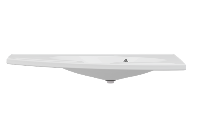 Pressalit MATRIX Angle Wash Basin Without Overflow 1000x571mm, With Integrated Handrails, Left-Facing White (R2043000)