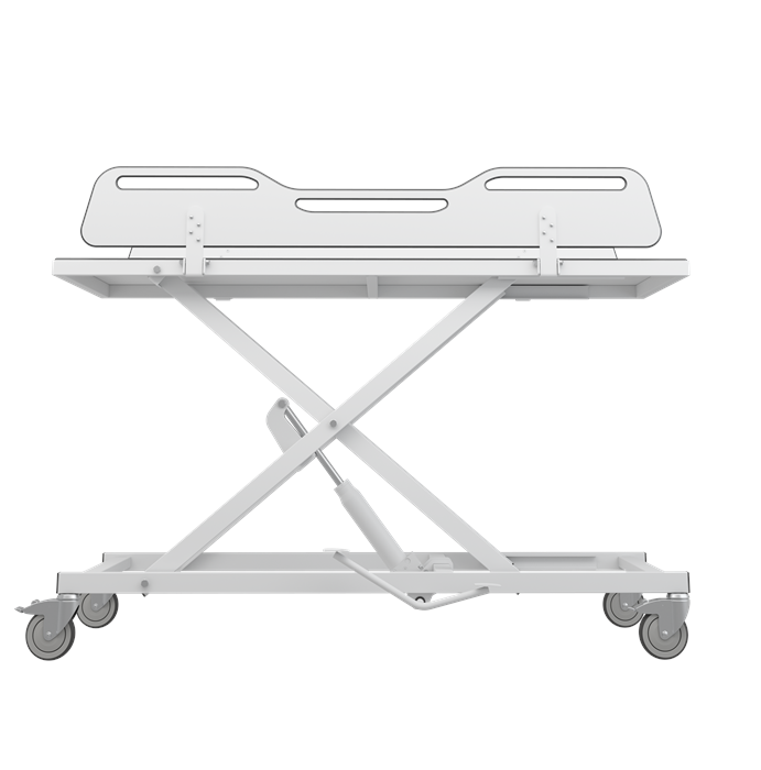 Pressalit MCT 5 Change Trolley 1700mm, Manually Height Adjustable White (R9502717000)