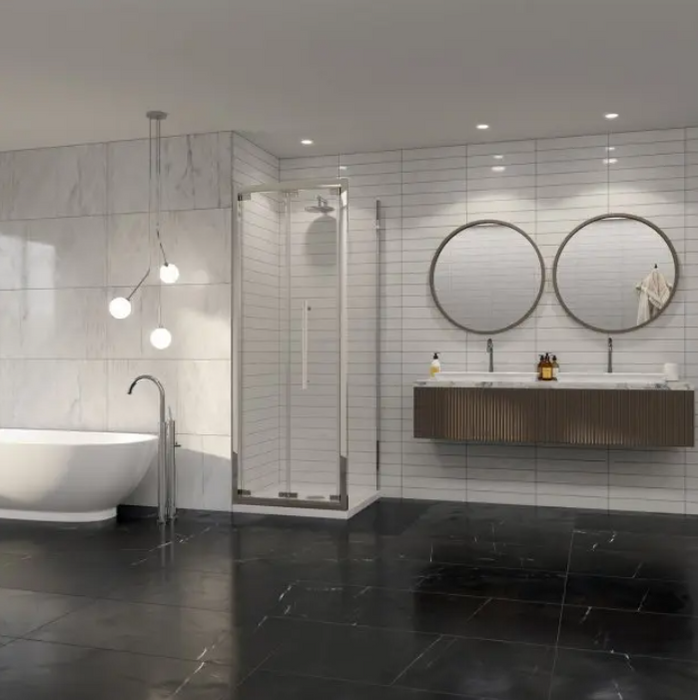 Impey Coram Premier 8 8mm Plain Glass 1000mm Wide Bi-Fold Shower Door Chrome (P8BF10CUC)