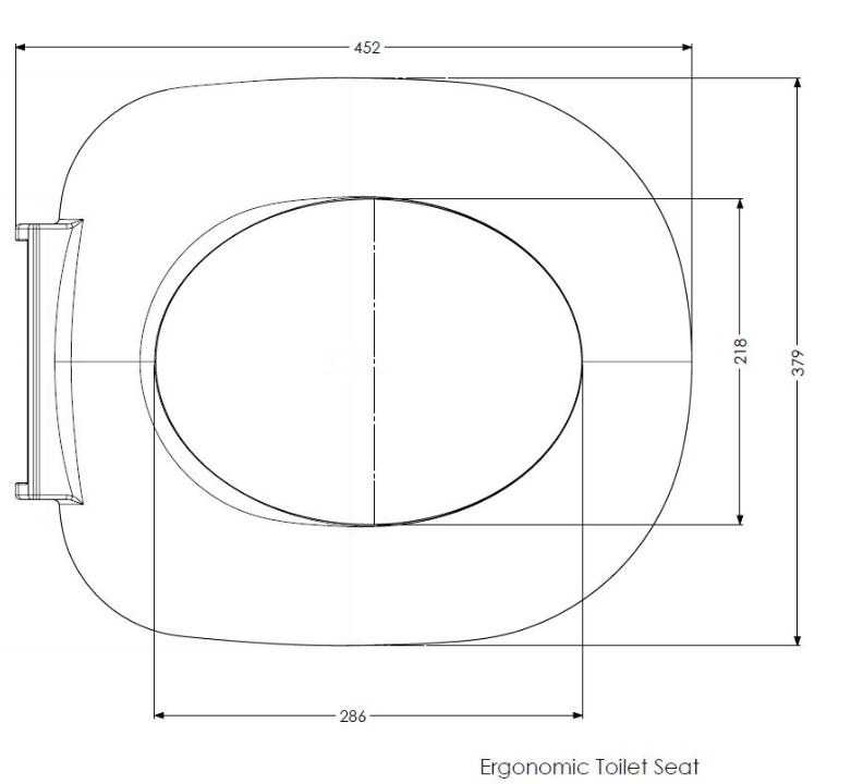 AKW Ergonomic Toilet Seat With Lid Dark Blue (23124DB)
