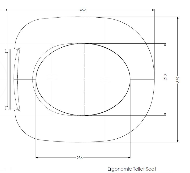 AKW Ergonomic Toilet Seat With Lid Mid Grey (23124MG)