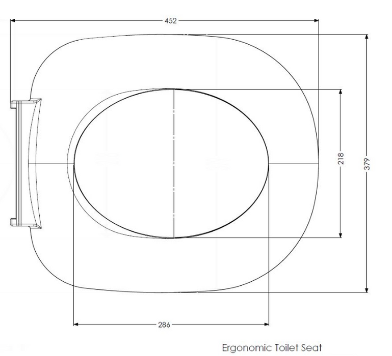 AKW Ergonomic Toilet Seat With Lid Mid Grey (23124MG)
