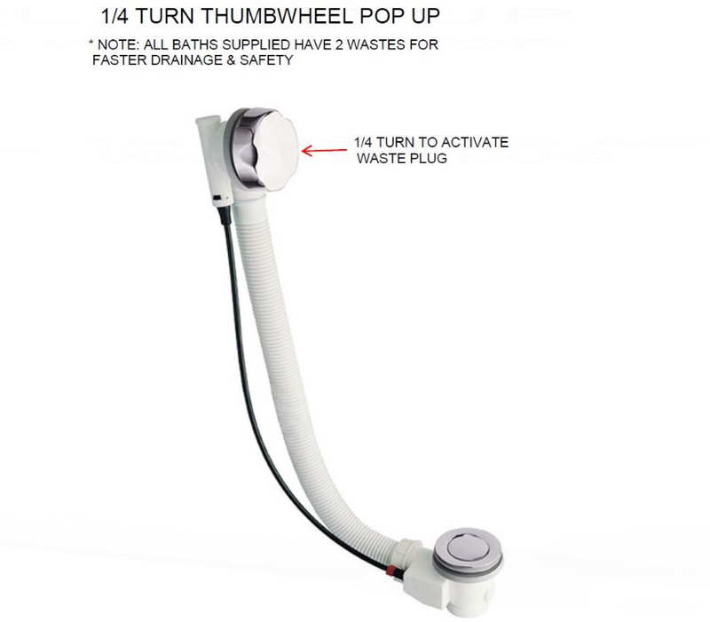 AKW Blakemere Deep Soaker Walk In Bath 1210x650mm Left Hand (11-BLALH)