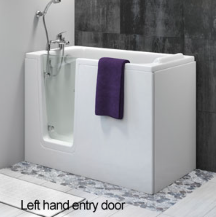 AKW Delamere Deep Soaker Walk In Bath 1210x650mm Left Handed (11-DELLH)