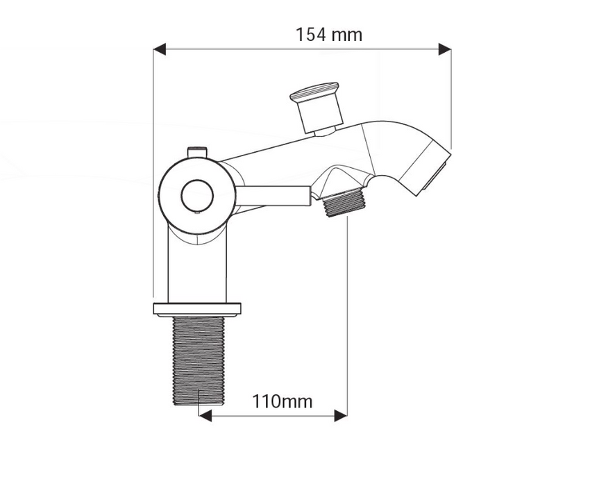 AKW Thermostatic Peg Lever Bath Shower Mixer Tap (Excluding Kit) (30817)
