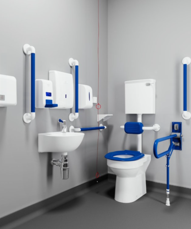 AKW Low Level Standard Doc M Pack with TMV3 Mixer Tap Fluted Blue (28315FBU)