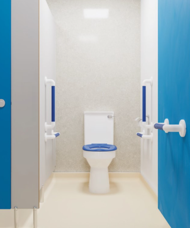 AKW Close Coupled Ambulant Doc M Pack Fluted White (28318FWH)