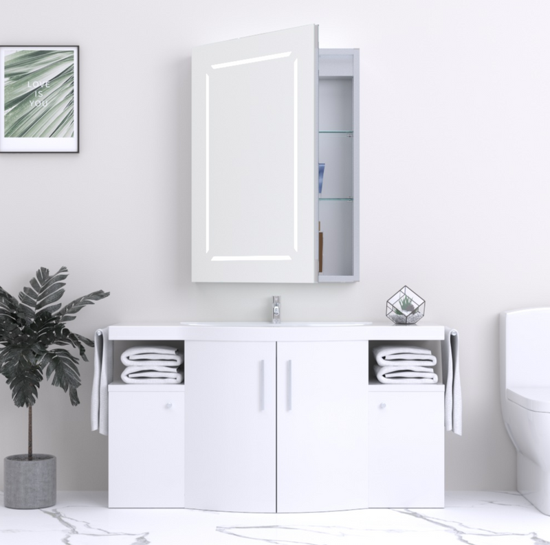 Kartell K-VIT Link 500x700mm LED Mirror Cabinet-Chrome (LI5070MC)