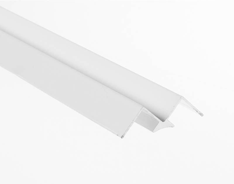 AKW Alveo PVC Wall Panel Internal Corner Profile 2500mm Satin Aluminium (27831)