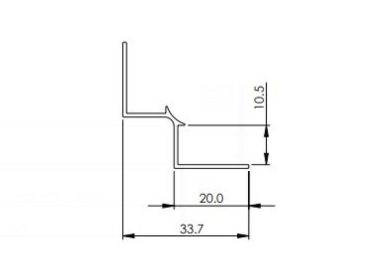 AKW Alveo PVC Wall Panel Internal Corner Profile 2500mm Satin Aluminium (27831)