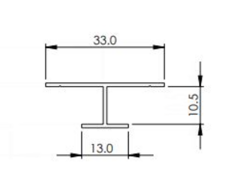 AKW Alveo PVC Wall Panel H-Section Profile 2500mm Satin Aluminium (27832)