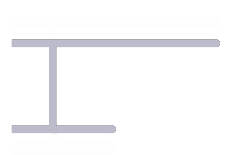 AKW Zoom Alveo PVC Wall Panel Bottom Top Profile 2500mm Satin Aluminium (27836)