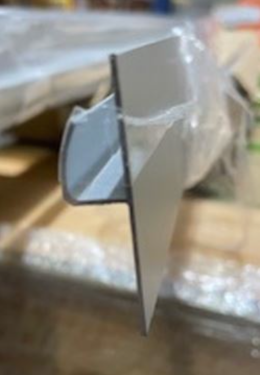 AKW Alveo PVC Wall Panel Vinyl Flooring Trim Satin Aluminium (27837)