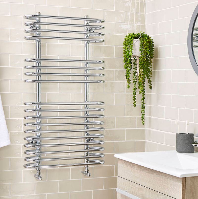 Kartell K-VIT Oakland Designer Radiator 500mm x x920mm - Chrome (OAK)(OAK-1)