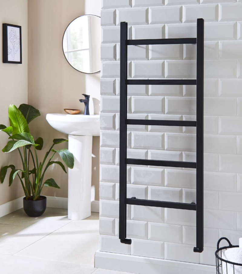 Kartell K-VIT Welland Aluminium Vertical Towel Radiator Matt Black