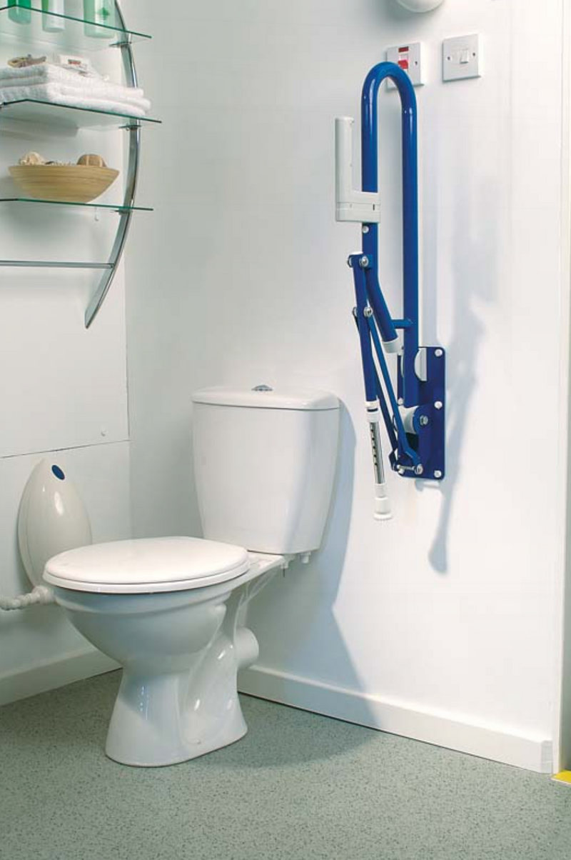AKW 1800 Series Hinged Fold up Double Hairpin Rail-Adjustable Leg (32mm) Blue (01830BU)