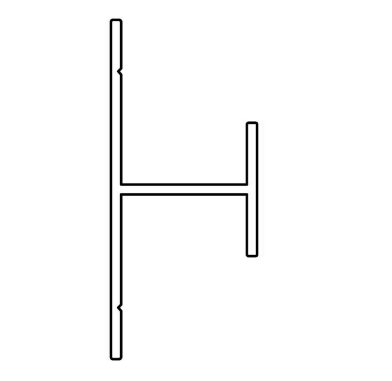 AKW Marlbrook Wall Panels H Section - Aluminium 2440mm (27685)