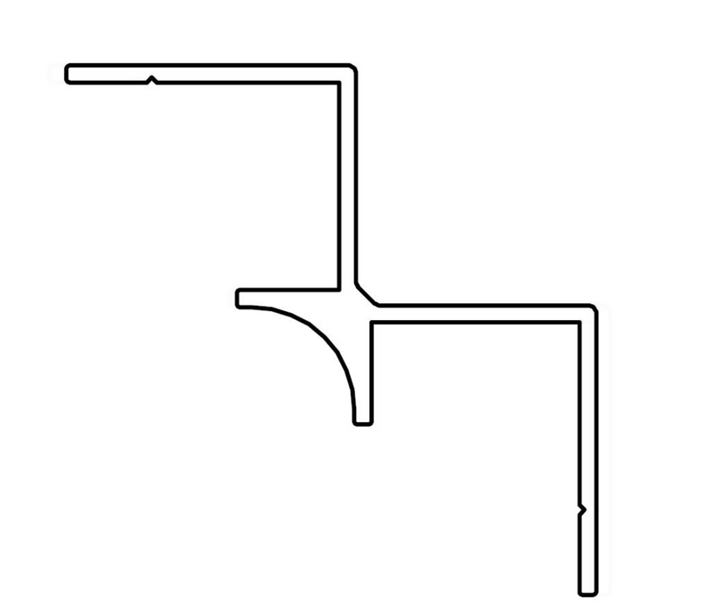 AKW Marlbrook Wall Panels Internal Corner - Aluminium 2440mm (27682)