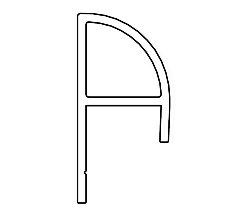 AKW Marlbrook Wall Panels Radiused Edging Strip End Cap PVC - 2440mm (27693)