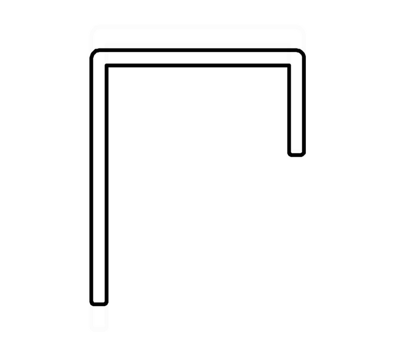 AKW Marlbrook Wall Panels Square Edging Strip End cap Aluminium - 2440mm (27683)