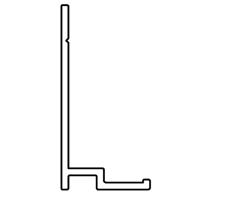 AKW Marlbrook Wall Panels Bottom to Skirting Aluminium - 3000mm (27684)