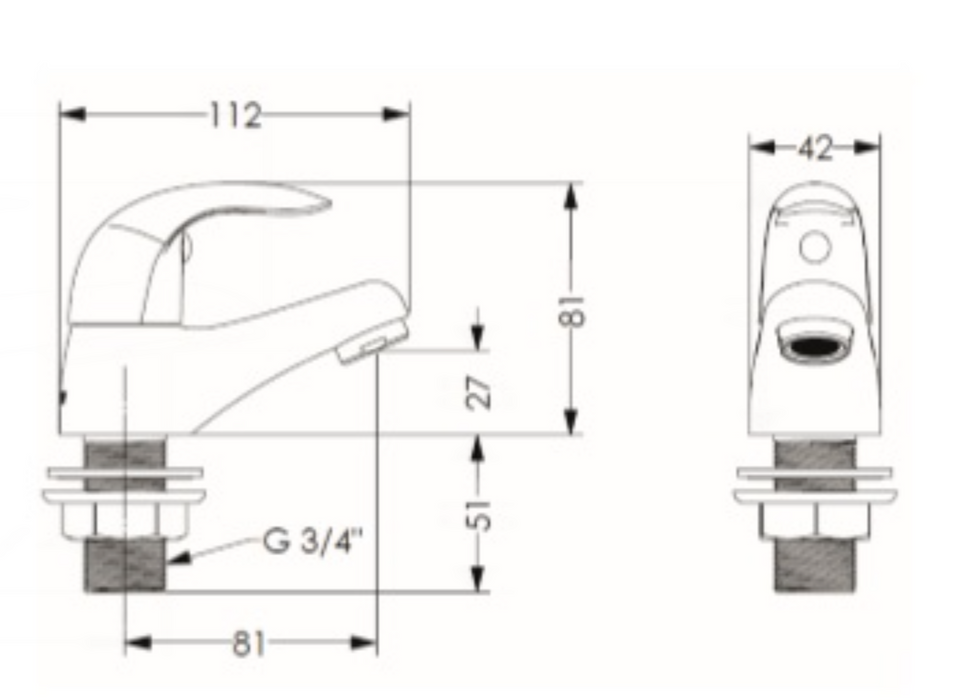 AKW Denova Lever Bath Taps (pair) Silver (30814)