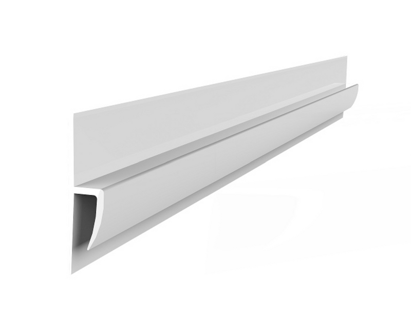 AKW Safety Flooring to Wall Trim with Flexible Lip White (21905)