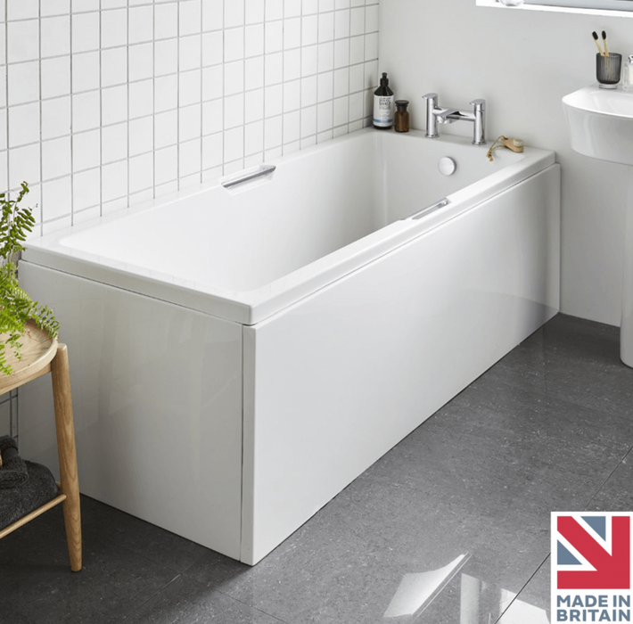 Kartell K-VIT Luxe Gripped 1800x800 Bath with Legs (LUX1880SE)