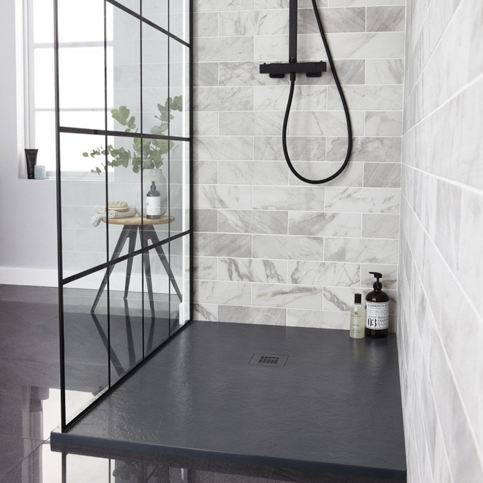 Kartell K-VIT Naturals Stone Effect Graphite Shower Tray 1700x800mm (STOR1708GP)