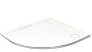 Kartell K-VIT 900 x 760mm offset quadrant low profile shower tray in white