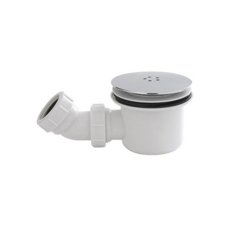 Kartell K-VIT Naturals shower tray - polished chrome waste cover (included as standard)