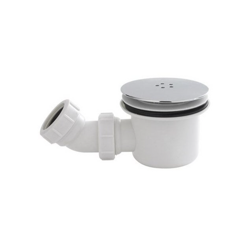 Kartell K-VIT Naturals shower tray - polished chrome waste cover (included as standard)