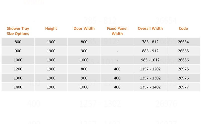 AKW Larenco Alcove Saloon Door Shower Screens (All Sizes)