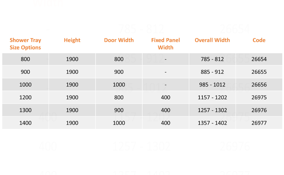 AKW Larenco Alcove Saloon Door Shower Screens (All Sizes)