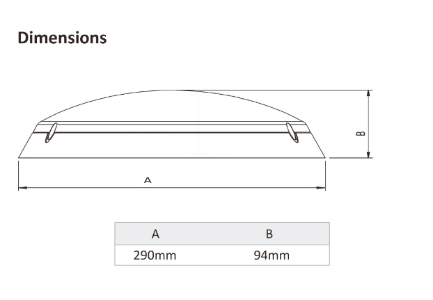 AKW LED Sealed Bathroom Light 18W 30080