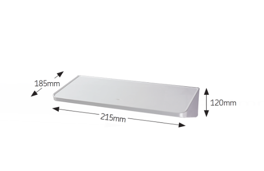 AKW Small White Polypropylene Shelf (23145)